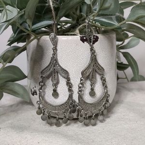 Vintage Silver Boho Dangly Earrings